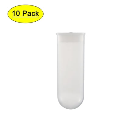 Uxcell 100ml Plastic Round Bottom Centrifuge Tubes with Attached Cap 10 Pack