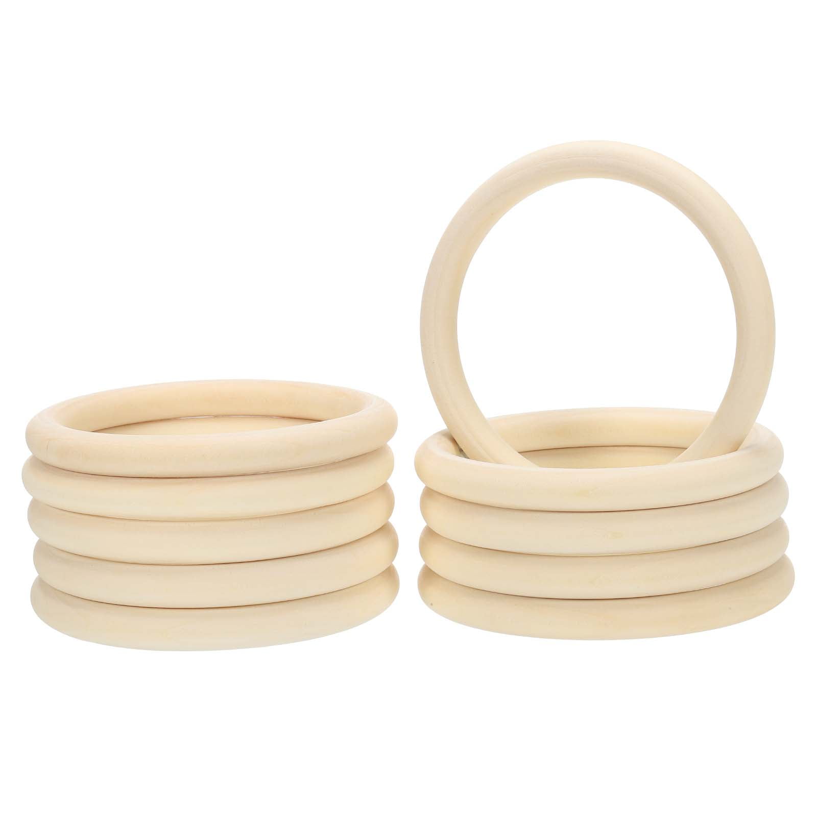Wooden Rings for Crafting, Natural Wood Rings Unfinished for DIY ...