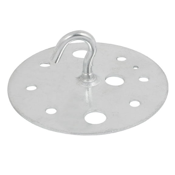 Uxcell 100mm Diameter Round Ceiling Plate Kit Fan Hook Opened Loop Zinc Plated