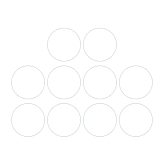 Uxcell 100mm OD 93mm ID 3.5mm Width Silicone Seal O-Rings White 10 Pack
