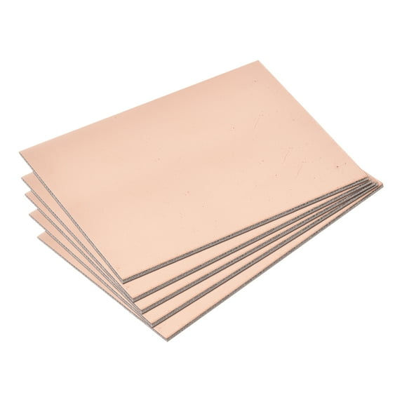 Uxcell 100mm x 70mm x 2mm FR4 Single-Sided PCB Copper Clad Board, 5 Count