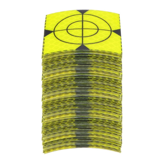 Uxcell 100packs Survey Reflector Sheets 50mm Self-adhesive Survey Target Mark, Green