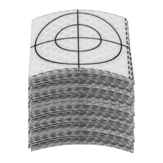 Uxcell 100packs Survey Reflector Sheets 50mm Self-adhesive Survey Target Mark, White