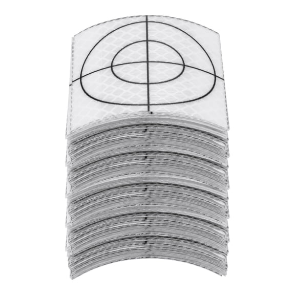 Uxcell 100packs Survey Reflector Sheets 60mm Self-adhesive Survey Target Mark, White