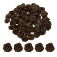 thumbnail image 1 of Uxcell 100 Pcs 0.6 inch Mini Ribbon Roses for DIY Crafts Sewing Artificial Fabric Flowers Dark Brown, 1 of 5
