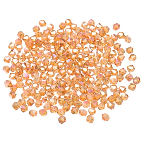 Uxcell 100pcs 8mm Bicone Glass Crystal Beads, Faceted Beads Wine Red
