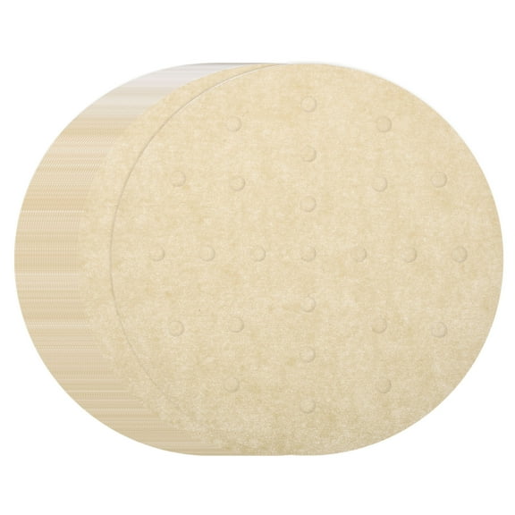 Uxcell 100pcs Air Fryer Liners 7 Inch Round Bamboo Steamer Liners with Holes Non-Stick Perforated Parchment Paper Sheets Disposable Steamer Paper for Air Fryers Steaming Basket, Brown