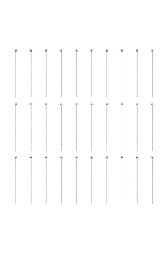 100pcs Ball Head Pins 1.38" 35mm Round Head Pins for Earring Pendant Necklace Bracelet Charm Jewelry Making, Silver Tone