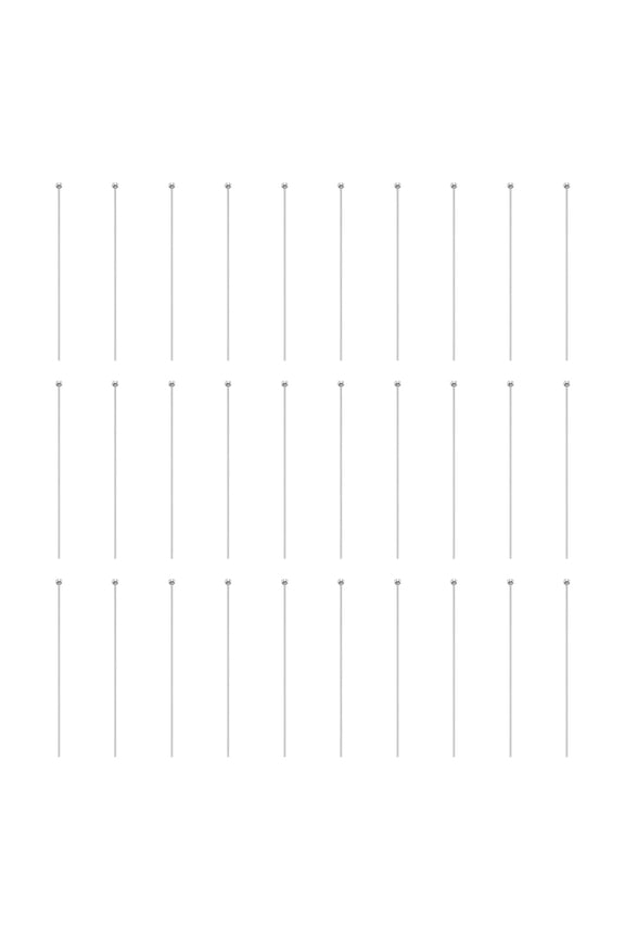 100pcs Ball Head Pins 1.97" 50mm Round Head Pins for Earring Pendant Necklace Bracelet Charm Jewelry Making, Silver Tone