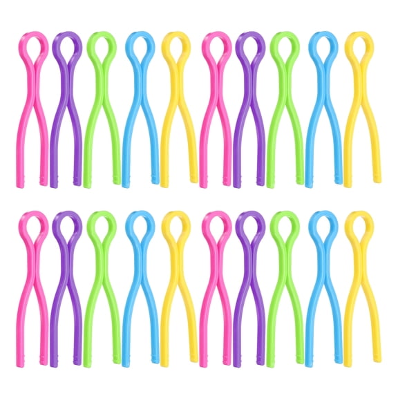 Uxcell 100pcs Bobbin Thread Holders Plastic Long Thread Spool Clamp, 5 Colors