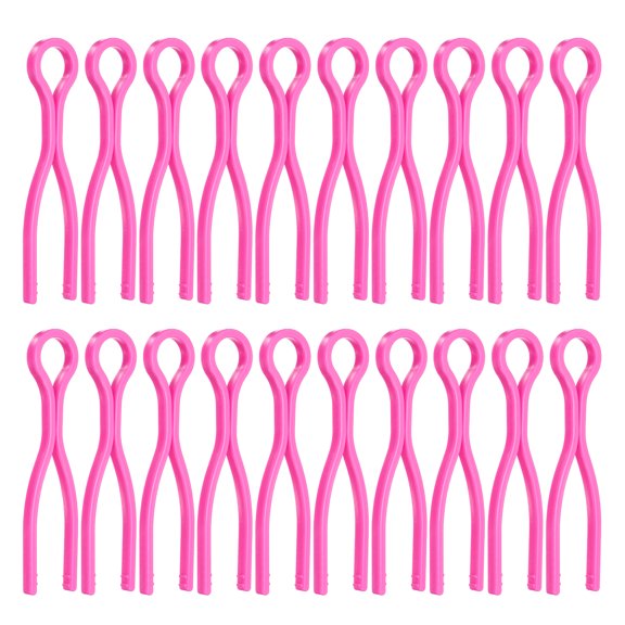 Uxcell 100pcs Bobbin Thread Holders Plastic Long Thread Spool Clamp, Rose red
