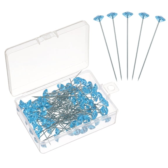 Uxcell 100pcs Bouquet Pins 2 Inch for Wedding Bouquet Sewing Decoration DIY Craft, Dark Blue