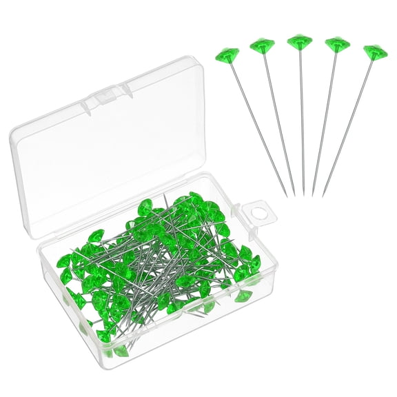 Uxcell 100pcs Bouquet Pins 2 Inch for Wedding Bouquet Sewing Decoration DIY Craft, Green