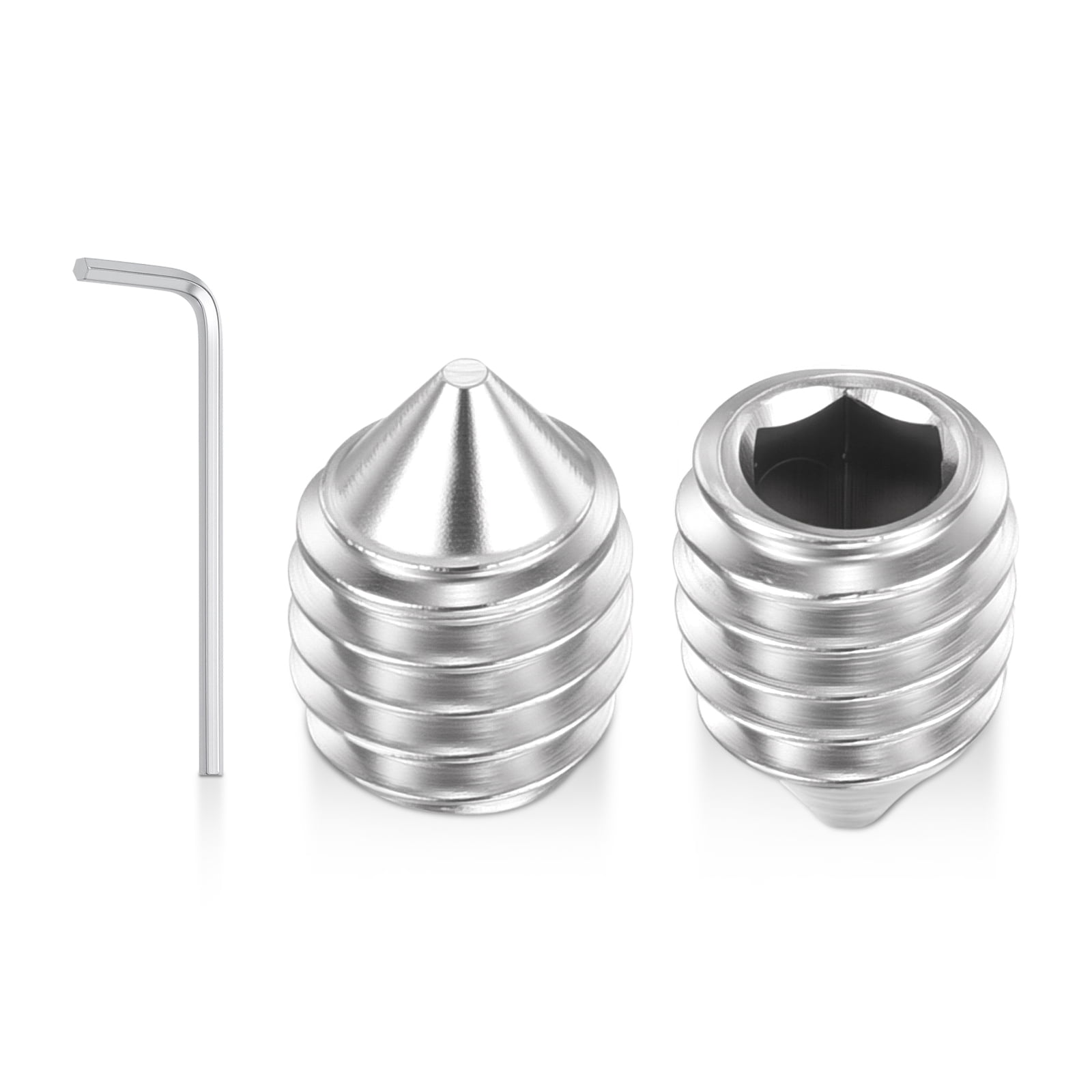 Uxcell 100pcs Cone Point Socket Set Screws - [M6-1x8mm] 18-8 Stainless ...