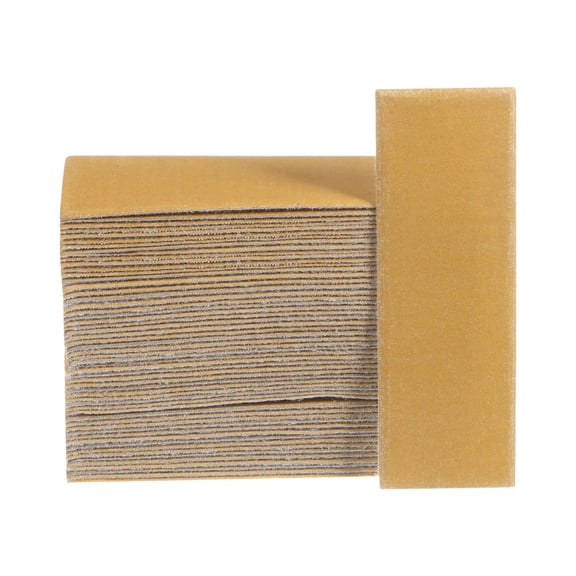 Uxcell 100pcs Micro Sander Paper 400 Grit 3.5x1.2 Inch Mini Sanding Sheets Strips Hook Loop Sandpapers for Wood Metal Small Projects Tight Spaces Polish Work