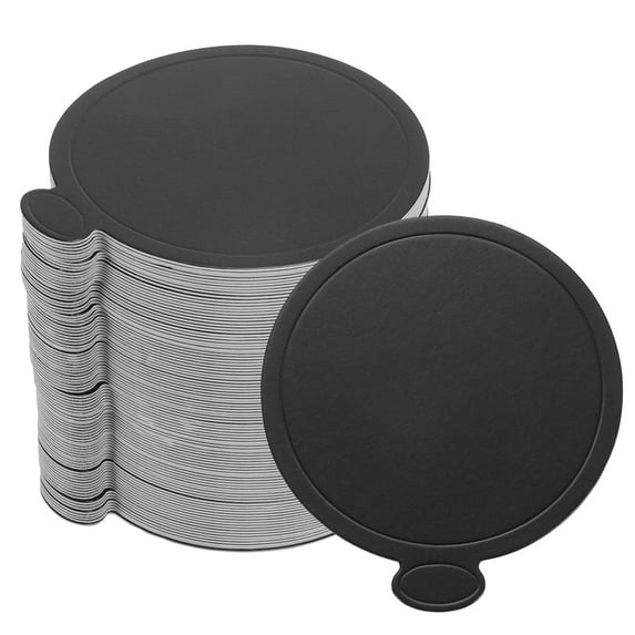 Uxcell 100pcs Mini Cake Boards, Mousse Cake Cardboards Round Cake Bases (Black)