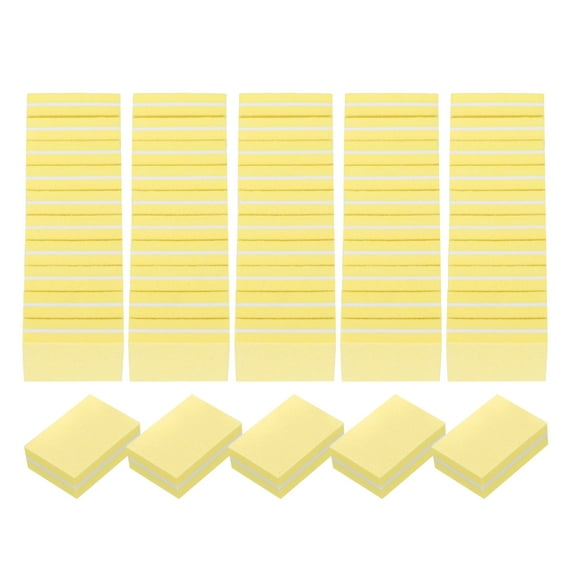 Uxcell 100pcs Nail Buffers 100/180 Grit Mini Nail Sanding Blocks Set Yellow
