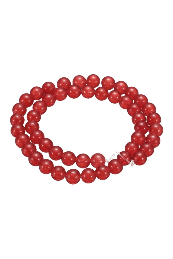 100pcs Natural Stone Beads 6mm Red Agate Round Gemstone Stone Loose Beading Real Genuine Smooth Balls Bead for Jewelry Making Bracelets Necklace Earrings DIY
