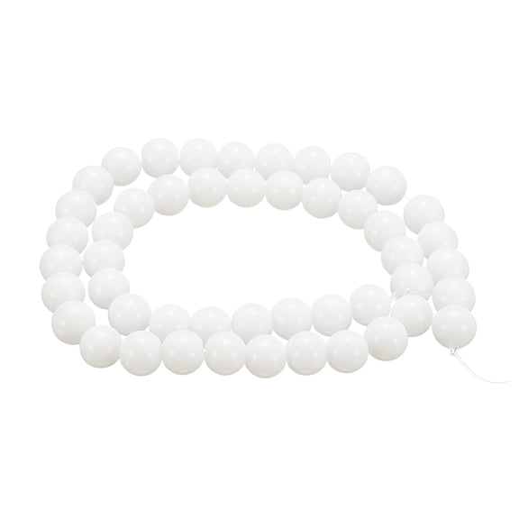 Uxcell 100pcs Natural Stone Beads 8mm Clear Quartz Round Gemstone Stone Loose Beading Real Genuine Smooth Balls Bead for Jewelry Making Bracelets Necklace Earrings DIY