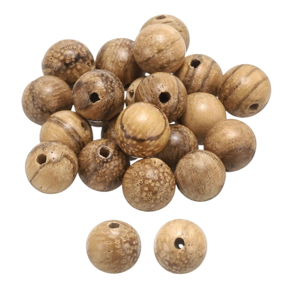 Uxcell 100pcs Natural Wooden Beads 8mm Silky Wood Round Polished Loose Bead Smooth Spacer Balls Beading for Jewelry Making Bracelets Necklace Earrings Craft DIY