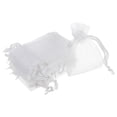 thumbnail image 1 of Uxcell 100pcs Organza Bags 2x3 Inch Drawstring Favor Pouches Sheer Mesh Bag for Gift Jewelry Wedding Party White White 4 inch x 5 inch, 1 of 7