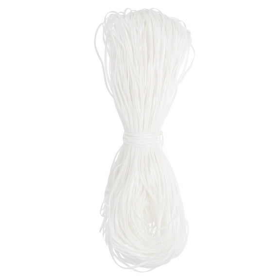 Uxcell 100Pcs Plastic Landyard String 3.28ft Gimp Boondoggle Cord for Crafts White