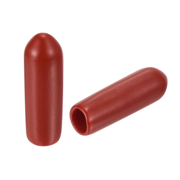 Uxcell 100pcs Round Rubber End Caps 3.5mm Burgundy Red Cover Screw Thread Protectors