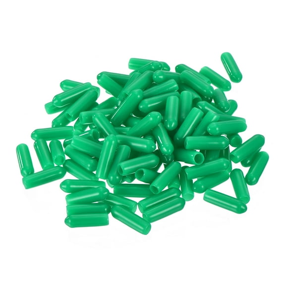 Uxcell Screw Thread Protectors Rubber End Cap Cover 4mm Dark Green