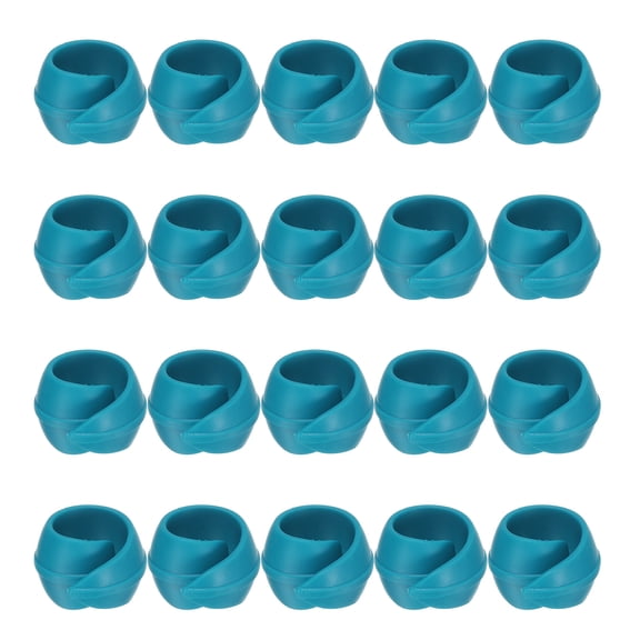 Uxcell 100pcs Thread Spool Saver Spool Huggers Silicone for Sewing Machine, Blue