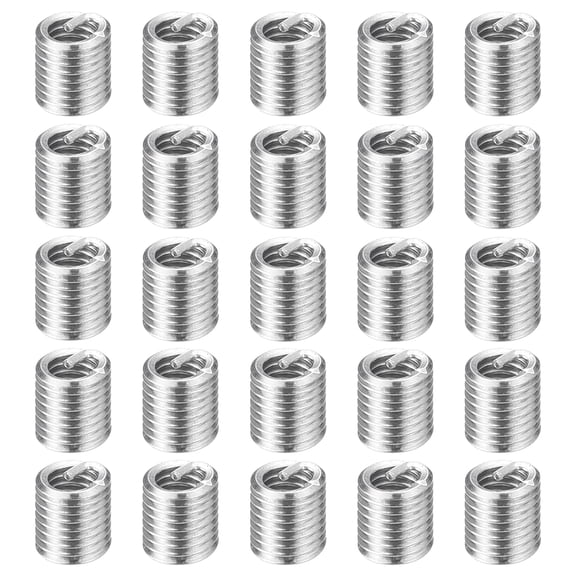 Uxcell 100pcs Wire Thread Inserts M2.0 x 0.4 x 2D Metric Helical Threaded Sleeve