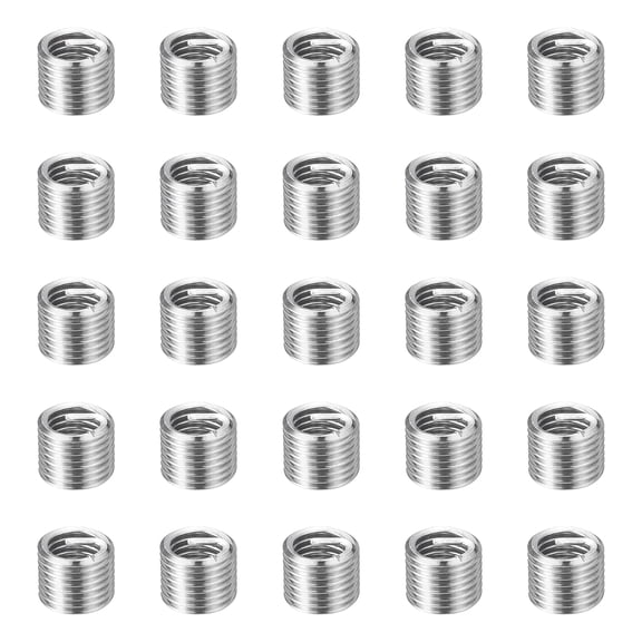 Uxcell 100pcs Wire Thread Inserts M3 x 0.5 x 1.5D Metric Helical Threaded Sleeve