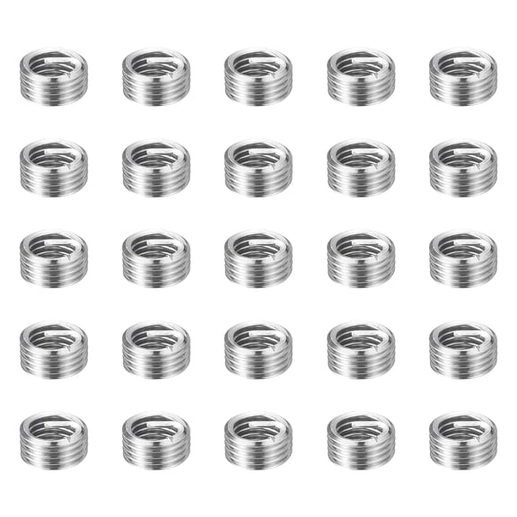 Uxcell 100pcs Wire Thread Inserts M3 x 0.5 x 1D Metric Helical Threaded Sleeve