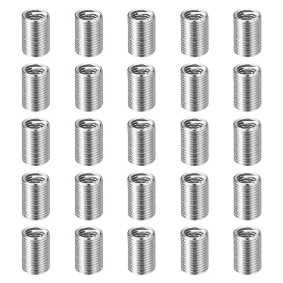 Uxcell 100pcs Wire Thread Inserts M3 x 0.5 x 3D Metric Helical Threaded Sleeve