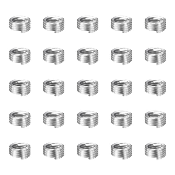 Uxcell 100pcs Wire Thread Inserts M4 x 0.7 x 1D Metric Helical Threaded Sleeve