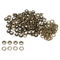 thumbnail image 1 of Uxcell 100 Set Grommets Kit Metal Eyelets 0.24" Hole Tiny Grommet for Shoes Clothes Belt Bag DIY Project, Bronze, 1 of 4