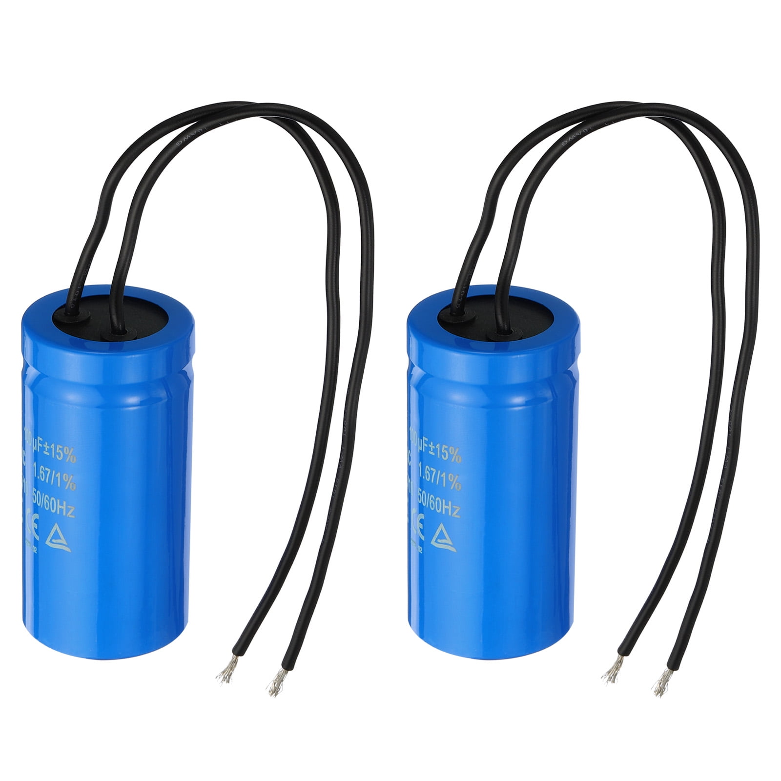 Uxcell 150uF 250VAC CD60 Run Capacitor 2 Wires 50/60Hz Motor