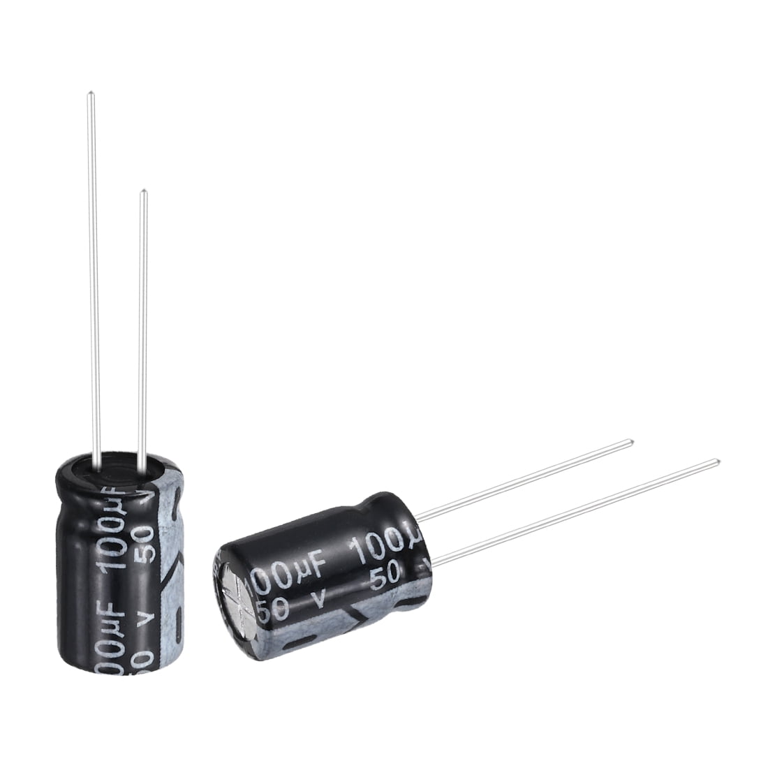 Uxcell 100uF 50V 8x12mm Electrolytic Capacitor, Radial Aluminum ...