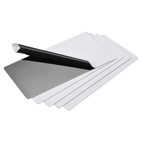 Uxcell 100x50x0.4mm 201 Stainless Steel Polishing Blank Metal Card Dark Gray 10 Pack