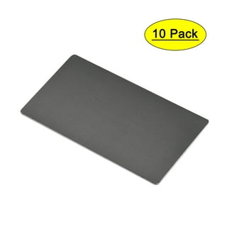  uxcell Blank Metal Card 80mm x 30mm x 0.5mm Anodized Aluminum  Plate Black 5 Pcs