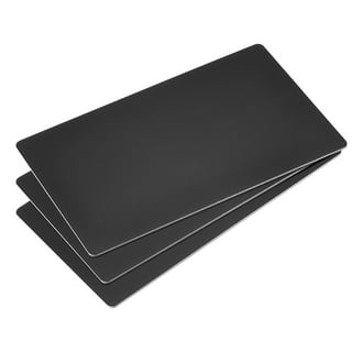 uxcell Blank Metal Card 80mm x 30mm x 1mm Anodized Aluminum Plate Black 10  Pcs