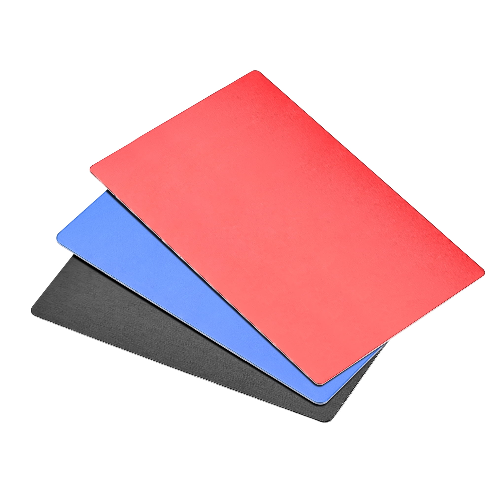 10-Pack Black Anodized Aluminum Blank Metal Cards - 80x30x1mm Plates For Engraving & Crafting