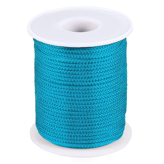 Uxcell 101Ft Nylon String for Bracelets, 2mm Braided Nylon Cord, Blue