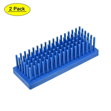Uxcell 102 Wells Polypropylene Test Tube Stand Holder Rack Blue for 10mm-13mm Tubes 2 Pack