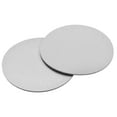 thumbnail image 1 of Uxcell 102mm(4.02") Round Coasters PU Cup Mat Pad for Tableware Silver Tone 2 Pack, 1 of 5