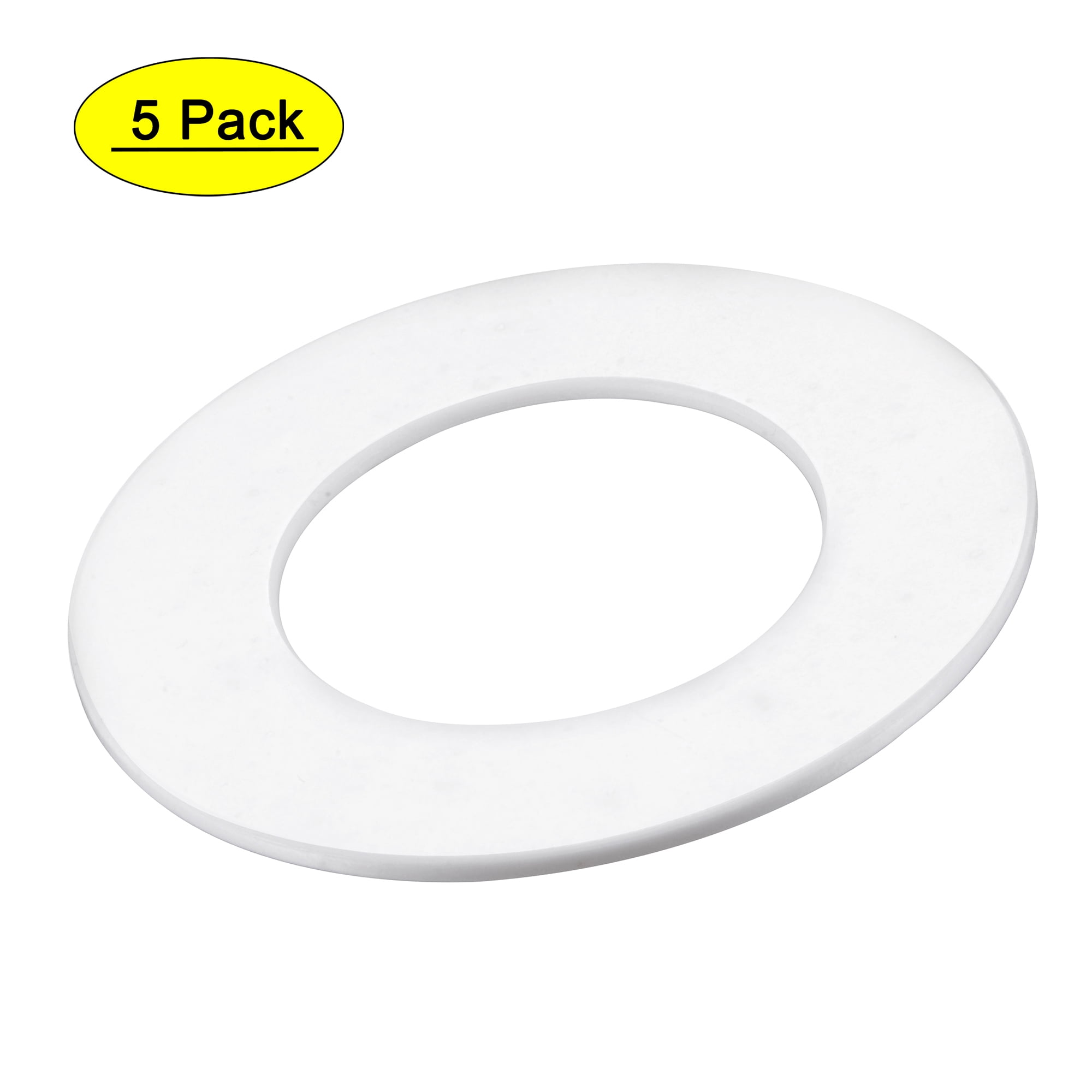 20er Pack PTFE-Flachdichtungen – 24x18x2 Mm, Weiß, Für Flansch, -200 Bis 250°C, Korrosionsbeständig, Selbstschmierend