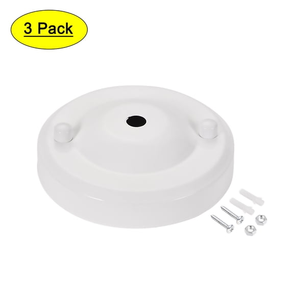 Uxcell 104mm 4.1inch Retro Light Canopy Kit Pendant Lighting Ceiling Plate DIY White 3Pack
