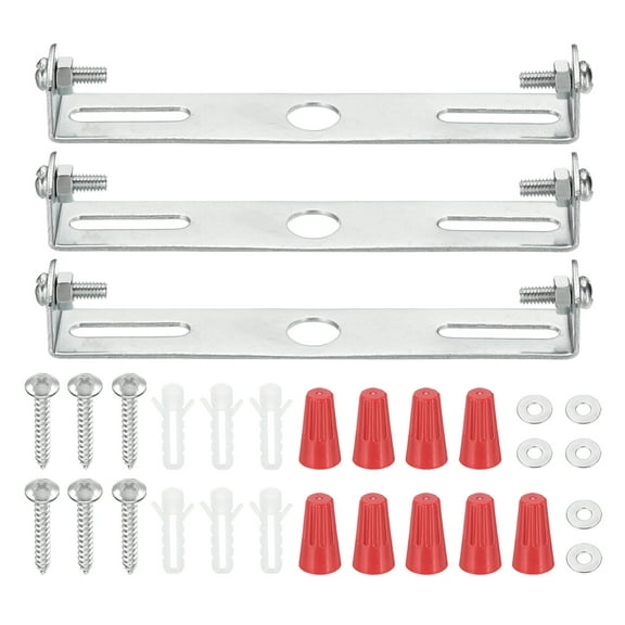 Uxcell 105mm (4.1") Universal Light Fixture Mounting Bracket Kit, 3 Set Light Crossbar Ceiling Light Plate with Screw for Wall Light Ceiling Light Pendant Chandelier