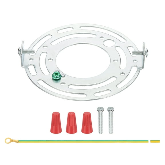 Uxcell 105mm (4.1") Universal Light Fixture Mounting Bracket Kit, Light Crossbar Round Ceiling Plate with Screw for Wall Light Ceiling Light Pendant Chandelier