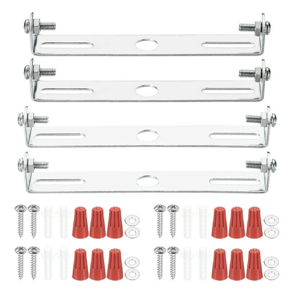 Uxcell 105mm(4.13"), 115mm(4.53") Universal Light Fixture Mounting Bracket Kit, Light Crossbar Round Ceiling Plate 4 Set