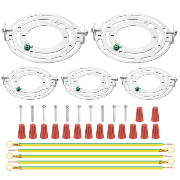 Uxcell 105mm (4.13") Universal Light Fixture Mounting Bracket Kit, Light Crossbar Round Ceiling Plate with Screw 5 Set